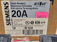 2 Siemens Panel Circuit Breaker 20A Amp 120/240V 1 Pole Bolt On B120 Type BL