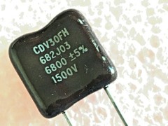 4 6800pf Cornell Dubilier Silver Mica Capacitors 1500V 5% CDE CDV30FH682JO3