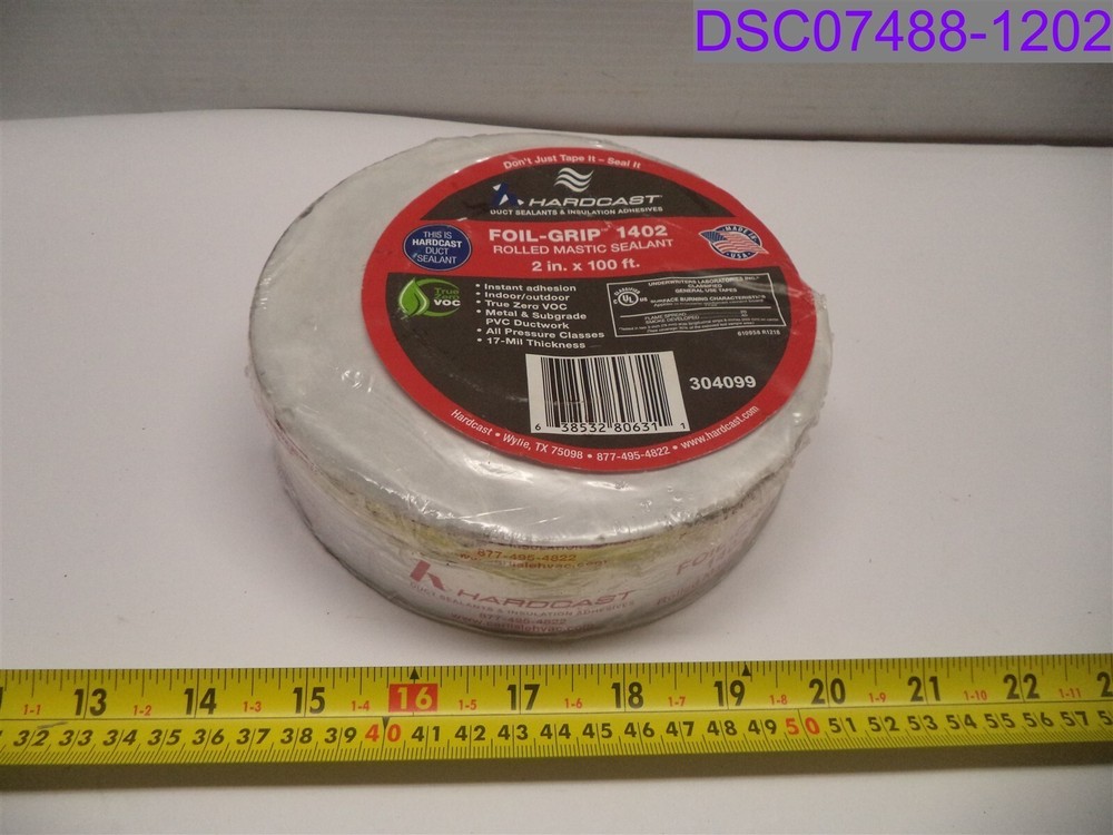 Qty = 2: Hardcast Foil-Grip Rolled Mastic Sealant 2″ x 100′ Rolls P/N 304099