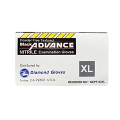 Advance IF63 Nitrile Exam Exam Gloves Thick 6 Mil Black Gloves 1000 S/M/L/XL/XXL