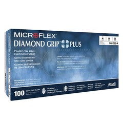 Microflex Ansell DIAMOND GRIP Natural Latex Powder Free Exam Gloves – 1,000/Case