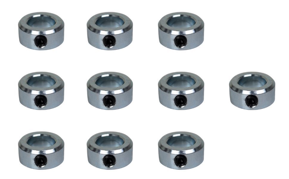 1″ Bore Zinc Plated Set Screw Shaft Collar OD 1-5/8″ Width 5/8″ (10 PCS)
