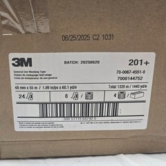 24 Pack 3M General Use 201+ Masking Tape Tan 1.89″ x 60 Yards Per Roll
