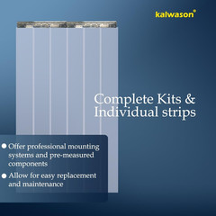 60“ X 86“ Plastic Vinyl Strip Door Curtain Kit with Hardware – Clear Smooth PVC