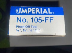 Imperial, Part #105-FF, A/C Pinch-Off Hand Tool, 1/4″, 3/8″, 1/2″, Made in USA!