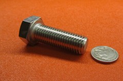 18-8 A2 Stainless Steel Bolt, FT, Metric, M12 x 1.75 x 40 mm Length, 10 Pcs