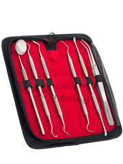 Premium Dental Instruments Scaler Tools Teeth Cleaning 5pc Oral Hygiene Deep Kit