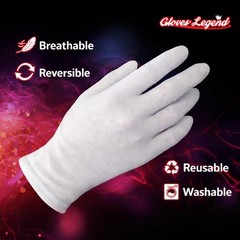 Gloves Legend 3 Pairs (6 Gloves) – S Cotton White Gloves For Work Safety Jewe…