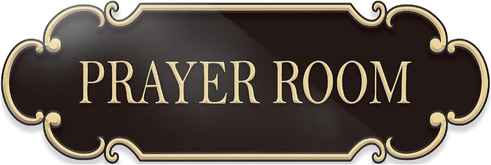 9×3 inch Prayer Room Sign Self Adhesive Doorplate for Offices Home