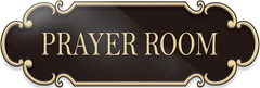 9×3 inch Prayer Room Sign Self Adhesive Doorplate for Offices Home
