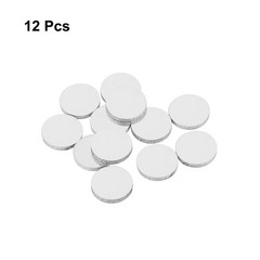 Stamping Blank Brass Round DIY Crafts Tags Silver, 10mm/0.4″, Pack of 12