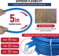 PEX Pipe 1/2 200ft Red Blue PEX-B Tubing EVOH,Flexible Non-Barrier,HotCold Water