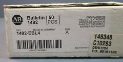 Box 50 Allen Bradley 1492-EBL4 Terminal Block End Barriers Yellow & Gray NIB