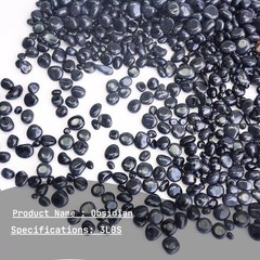 XMHOME 3 Pounds Black Obsidian Polished Stones Natural Tumbled Gemstones for…