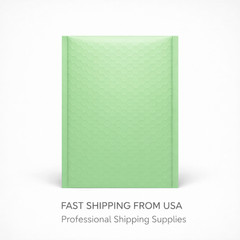 Poly Bubble Mailers Green #0 6.5×10 Self Seal Padded Shipping Envelopes