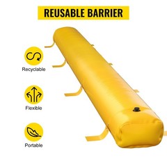 Industrial PVC Flood Barrier: 24ft L x 20in W x 12in H, Waterproof & Durable