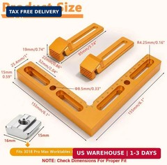 Fuzqq CNC Positioning Side Clamps, Aluminum Low Profile Vise for CNC Router Mach