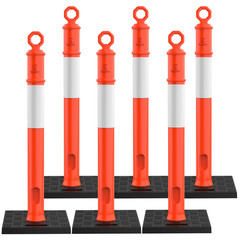 45 Inch Delineator Post with Base, Portable Orange Traffic Delineator Posts Cone
