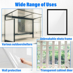 Clear Plexiglass Roll 16×96In Thin 1/32In PET Plexiglass Roll for Craft Projects