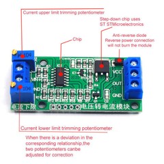 5 Voltage To Current Transmitter Signal Conversion Module 0~5V 3.3V 5V to 4-20mA