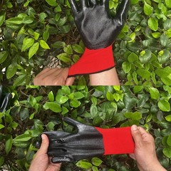 Nitrile Coated Work Gloves Oil Resistant Grip for Automotive Gardening