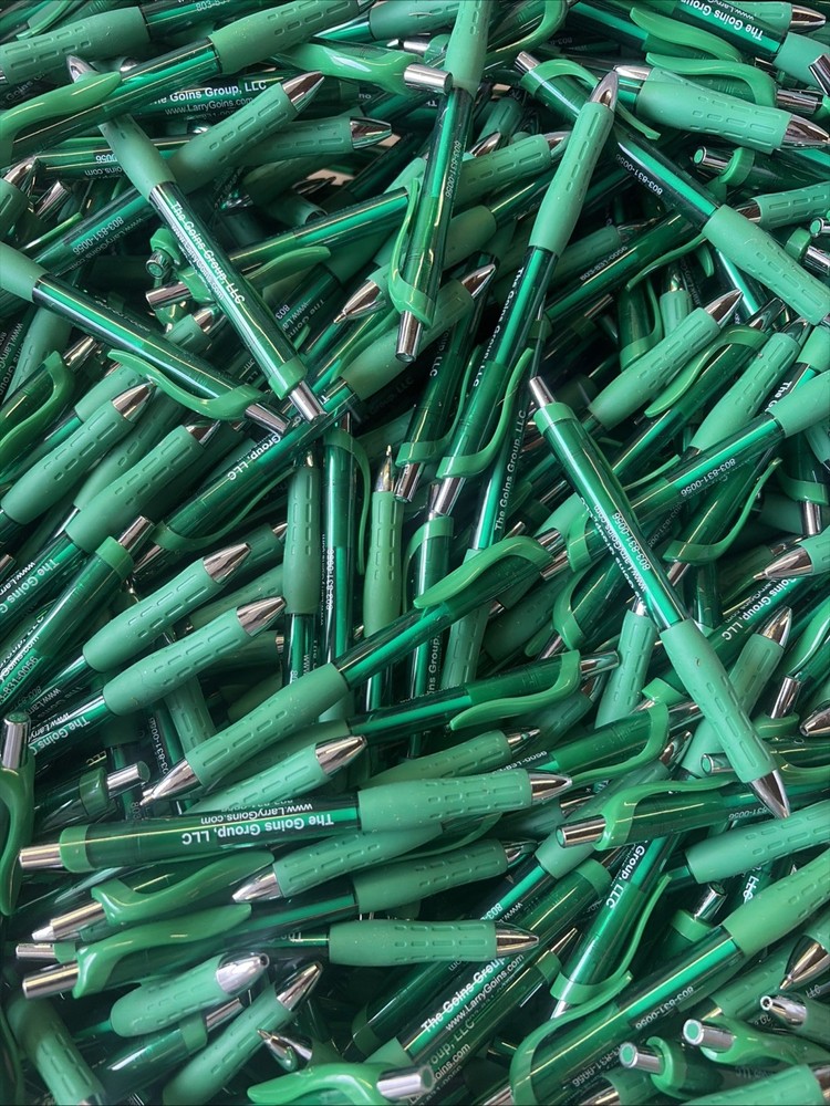 1250 Misprint Green Pens – Ballpoint Retractable Click Pen