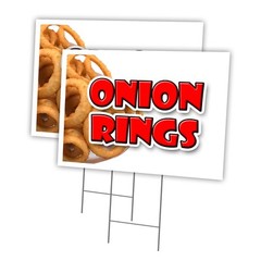 Onion Rings Multi-Pack of Yard Signs & Stake outdoor plastic coroplast window
