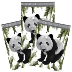 10×13 Panda Bear Poly Mailers, Black and White Self Seal Shipping Mailing Bags
