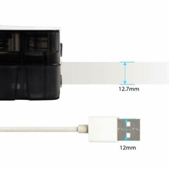5PK for BRADY M21-500-499 Nylon Cloth Label Cartridge Black on White 1/2” 12.7mm