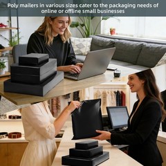 Poly Mailers Multi Size 10×13″, 12×15.5″, 14.5×19″ 60 Pack (20 per Size) Ship…