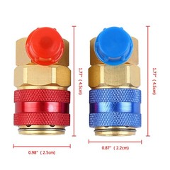 Manifold Adapter Set AC Quick Coupler 1/4″ SAE R134A High Low Side