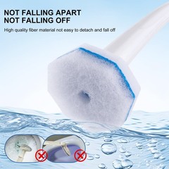 LufamlyGo Upgraded 60pcs Toilet Wand Refills fits 1 Count (Pack of 60), blue