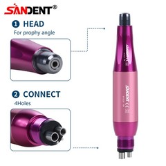 Dental 4:1 Hygiene Prophy Handpiece 4Holes Air Motor NoseCone 360°Swivel SANDENT