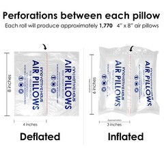 984 Feet 4″ x 8″ Air Pillow Film Roll Package Shipping Cushioning Packing