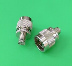(2 PCS) Mini UHF Female to N Male Connector – USA Seller