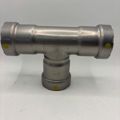 Viega MegaPressG 25316 Carbon Steel Tee 1-1/4 x 1-1/4 x 1-1/4 Gas Pipe Fitting