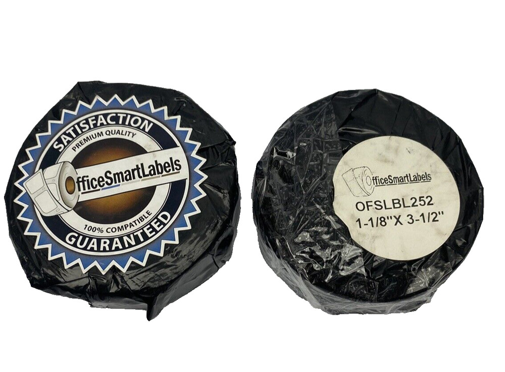 Lot Of 2, Office Smart Labels OFSLBL252, 1-1/8″ X 3-1/2″ (350 Labels Per Roll)