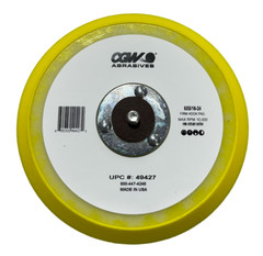 CGW 6″ Fiberglass Hubbed Hook & Loop Disc Pad, Firm USA Made