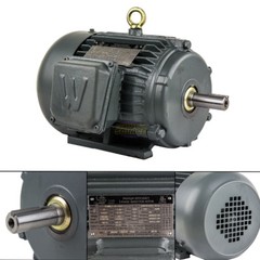 2 HP 3 Phase Electric Motor 1800 RPM 145T Frame TEFC 230/460V Premium Efficiency