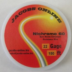 Nichrome 60 resistance wire, 22 AWG (gauge), 150 feet