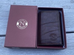 “Nikolai” by Piquadro-NOS brown leather keychain wallet , made in Italy#BIC