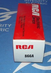 NIB RCA Electronics 866A Vacuum Tube + 90 Day Warranty