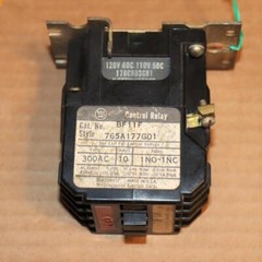 One Westinghouse BF11F 765A177G01 Contactor 120V Coil