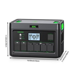 2400W 1843.2Wh Power Station Portable Solar Generator RV LiFePO4 Backup Battery