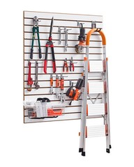 VEVOR 4 x 4 ft Slatwall Paneling MDF White Garage Slatwall with Modular Design