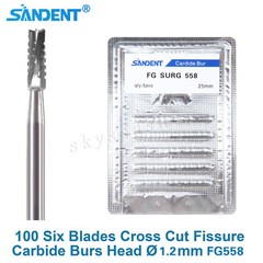 Dental Surgical 25mm SURG Carbide FG Burs for High Speed Handpiece FG556/FG558