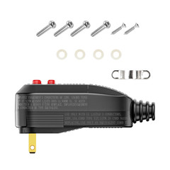 GFCI Replacement Plug Assembly Auto Reset 15 Amp 2 Prongs, 5 Years Warranty, Gro