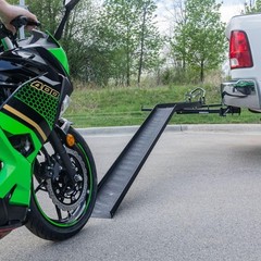 Black Widow Motorcycle Bike Carrier with Ramp for 2″ Hitch, 600 Pound Capacity