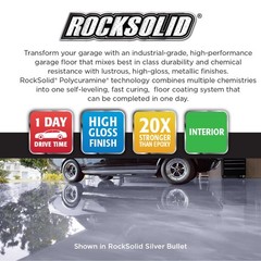 Rust-Oleum 286893 Silver Bullet Metallic Floor Coating Kit 80 oz. (Pack of 2)