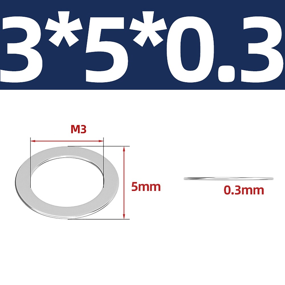 Shim Washers 0.3mm Thick DIN 988 High Quality S2 A2 Stainless Steels